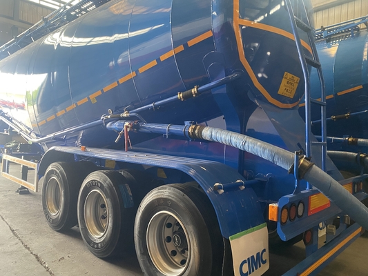 CIMC 粉末タンカー トラック 3軸型卸貨物輸送 半トレーラー セメント輸送