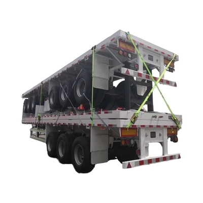 CIMC 50Ton 3軸 50Ton 平床半トレーラー コンテナ貨物輸送用トラックトレーラー