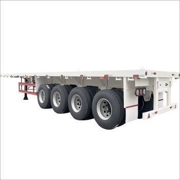 CIMC 40 45ft スチール 4Axle 超大型およびコンテナ化貨物拡張可能な平床トレーラーを重荷輸送のために設計