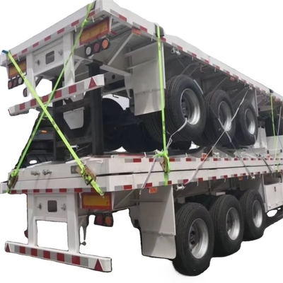 CIMC 安い 3軸 高鋼貨物 熱売り 20ft 40ft コンテナ チェス 鍵付き 低い フラット デッキ 輸送 フラット ベッド 半トレーラー