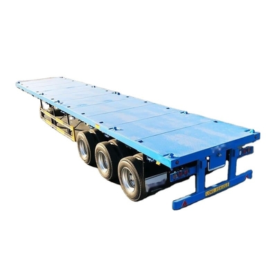 CIMC 2/3/4軸 40ft 12500*2500*1500mm 70トンの容量 8-12セットのトワースロック フラットデッキトラック トラクター 半トレーラー