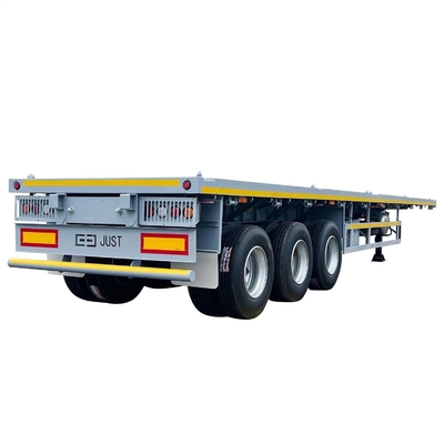 CIMC 50T 12500*2500*1530mm 12r22.5 レフスプリング サスペンション 低床平床コンテナ 半トレーラー 南アフリカ 中東