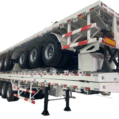 CIMC 中古 輸送 20ft 40ft 50ft 53ft 40ft 2 3 4 5 アクセル フラットベッド 半トラック トレーラー フラットベッド トレーラー