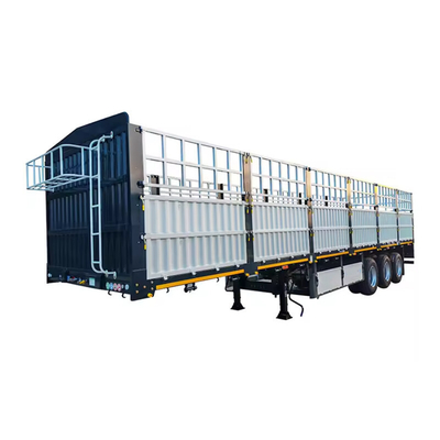 CIMC 3軸 12500*2500*3800mm 60T側壁 1800mmまたはカスタマイズされた重用機械式春輪懸垂 フェンスセミトレーラー