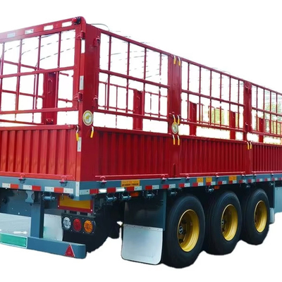 CIMC 12400*2500*2000mm 制限重量 7T 12.4M 3 アクセル 10pcs 葉の春 19T シングルアクションアウトリガー 40T 積載 ステークセミトレーラー