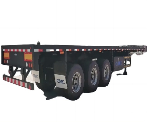 CIMCは,アフリカへの重荷輸送能力40 60 80 100トン3軸4軸40フィート45フィートのコンテナフラットベッドセミトレーラーを使用しました