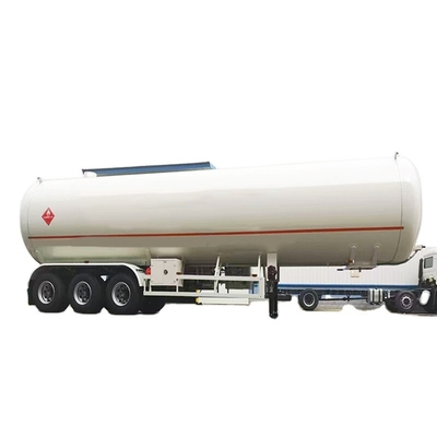 CIMC Q345R 3 アクセル 13150*2500*4100mm 真空隔離 26CBM 2 圧力計 制限重量 15,200kgs LNGタンク セミトレーラー