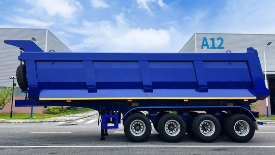 4 軸 36-40 キュービックメートル 後部 重荷を運ぶ 砂 岩 鉱石 石 タンパー ダンプ トラック 半トレーラー