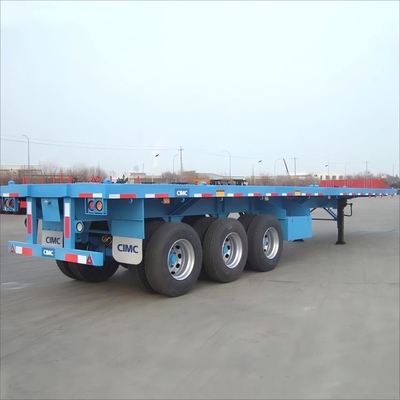 40ft 輸送コンテナ 3軸 60 トン 重荷輸送 平床半トレーラー