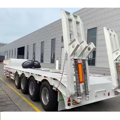 CIMC クアッドアクセルを運ぶ掘削機 輪の装荷機 建設機械設備 低床半トレーラー