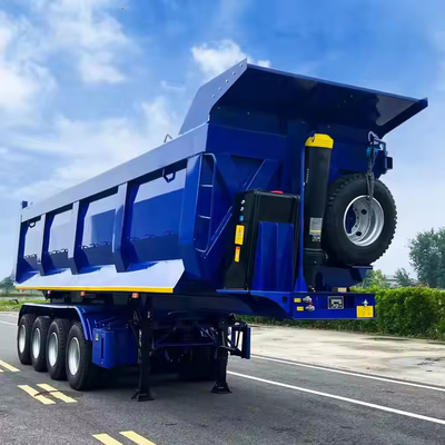 CIMC 4軸 22/24/26/28/30ft HYVA シリンダーオファー スピード 卸荷 エンド ダンプ トラック 半トレーラー