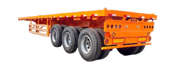 CIMC 20ft 40ft セミトレーラー 輸送コンテナ トイストロック フラットベッドデザイン 炭素鋼 12R22.5 トラックトレーラー
