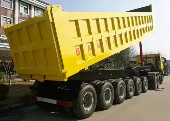 CIMC 6 アクセル 30-70 トン 輸送 石炭鉱石 建材 均等 ボックス ボディ 傾斜式 半トレーラー