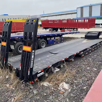 3/4/5 アクセル 60-80トンの重荷 低負荷機 / 低床 / 低ボイ 低床トレーラー トラック 掘削機輸送用半トレーラー