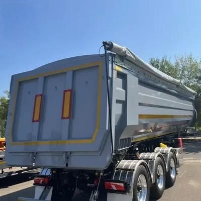 35立方メートル U形 60トンの水力後部卸荷 重荷ダンプトラック トレーラー