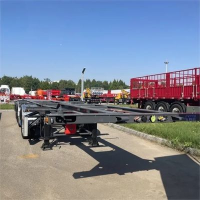 Q345B鋼 4軸 40フィートコンテナ輸送用スケルトントレーラー