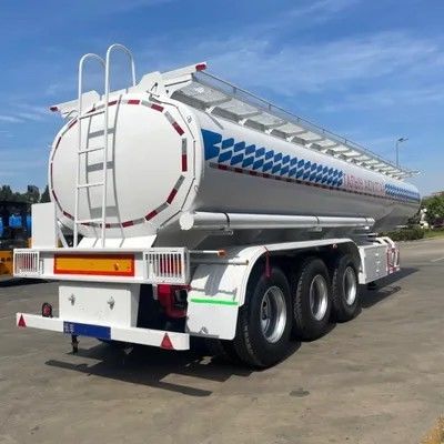 3軸 安定した炭素鋼 アルミニウム合金 ステンレス鋼 燃料タンカー セミトレーラー