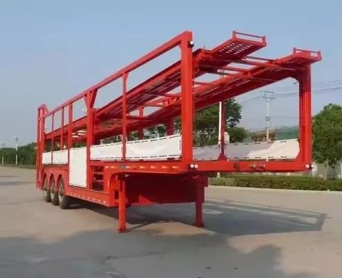 最大重荷 40 トン 2 軸 双甲板 8 車 / 6 車 容量 車 SUV 輸送 トレーラー