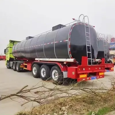 3軸 アスファルトビチューメンタンカー セミトレーラー 加熱式トラックトレーラー