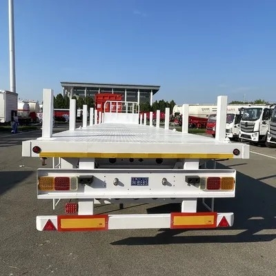 20/40/45FT 半トレーラー 平床コンテナ トラック 調整可能なトイストロック 12500x2500x1600