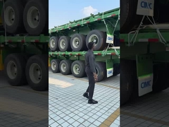 カスタマイズされた3軸60T 20ft\40ftコンテナ袋詰め セメント散装貨物 平床トレーラー